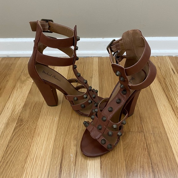 Michael Antonio Studded Double Strap Heels - Picture 8 of 9